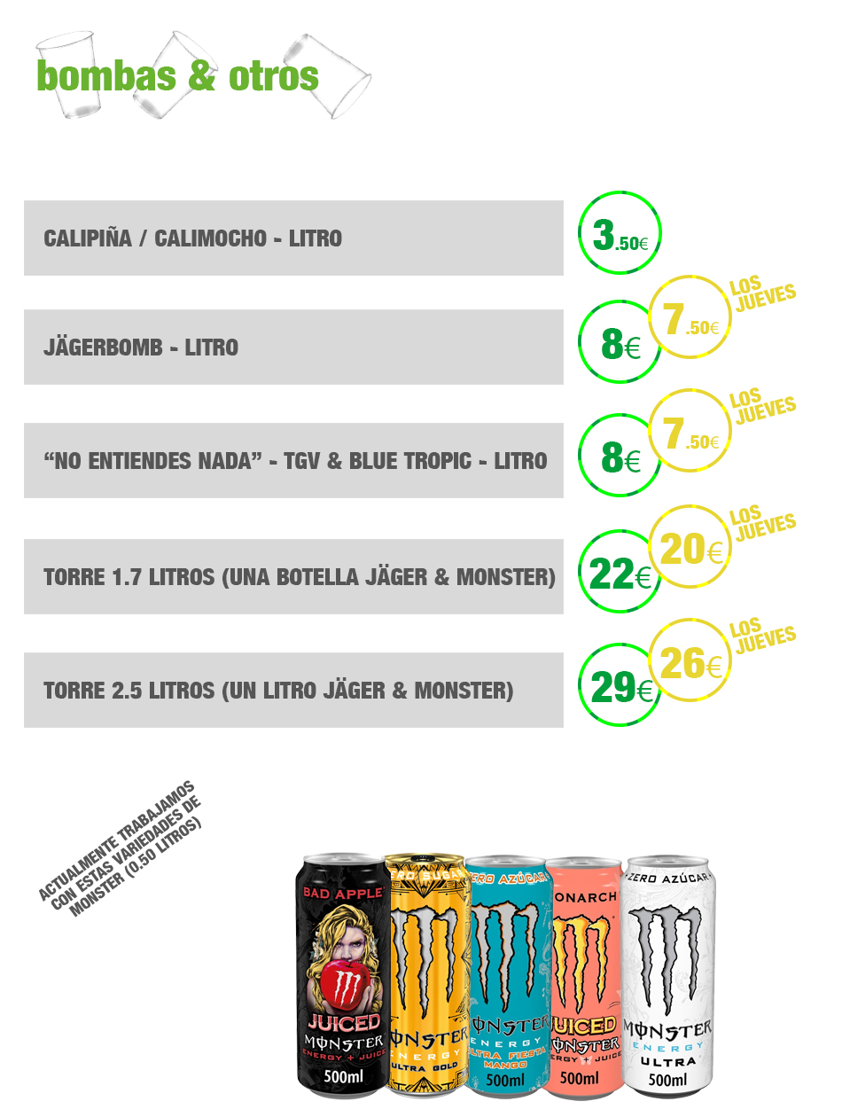 CARTA MOLOKO LEON - OTROS CALIPIÑA CALIMOCHO OTROS LITROS